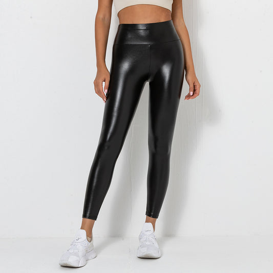 Neue PU-Lederhose in leuchtenden Farben für Damen