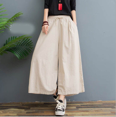 Women's Fashion Loose Linen Casual Leggings