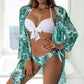 Women's Three-piece Bikini Mesh Split Swimsuit