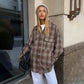 Fashion Personality Plaid Shirt For Women