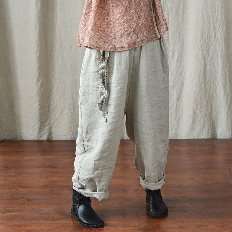 Artistic Women's Linen Loose Casual Pants