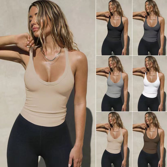 Gilet lavorato a maglia primaverile Sexy Top aderente Abbigliamento da donna