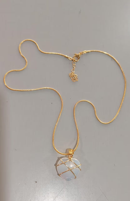 Collana di pietra di luna alla moda per la collana di principessa dei cartoni animati, gioielli di novità
