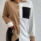 Women's Casual Shirt Black And White Contrast Suitable For Summer