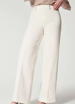 Damen Jeanshose mit hoher Taille, lässig, weites Bein, gerade Hose