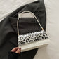 Borsa a tracolla con stampa leopardata e interesse speciale