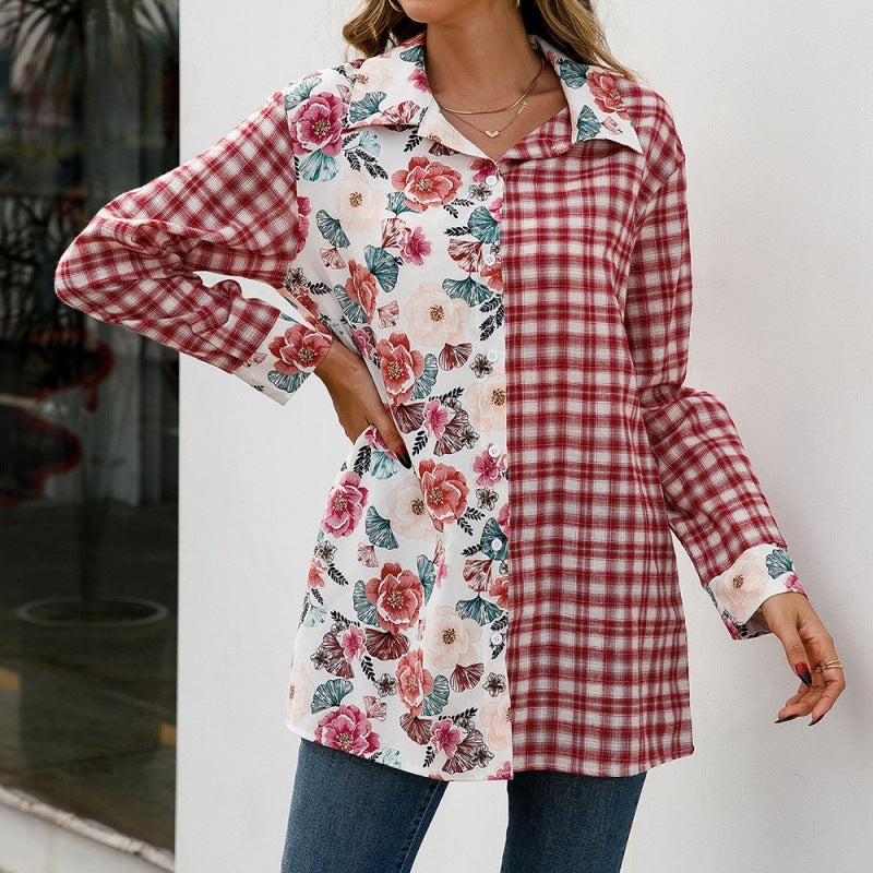 Casual Loose Single Breasted Shirt Top Women