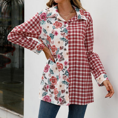 Casual Loose Single Breasted Shirt Top Women