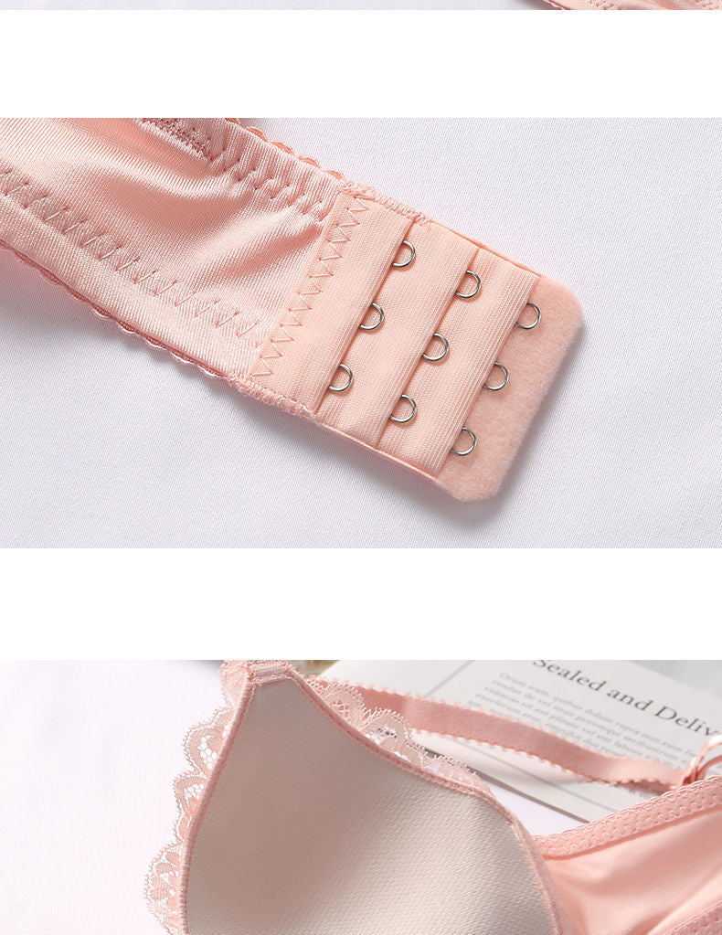 Biancheria intima da donna senza anello in acciaio sezione sottile raccogliere pizzo sexy