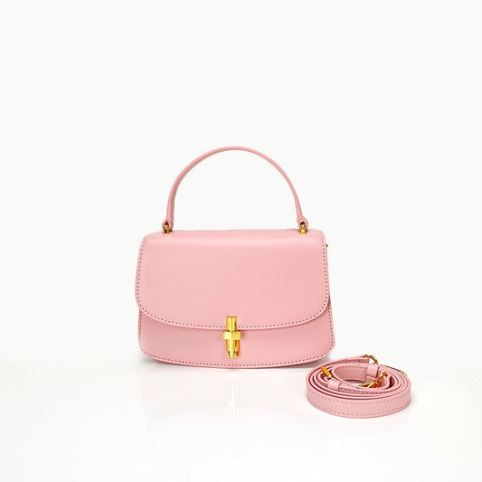 Borsa a tracolla semplice e strutturata, alla moda primaverile ed estiva da donna, coordinata