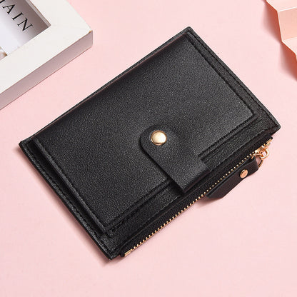 Portamonete corto con cerniera multi-slot per studenti