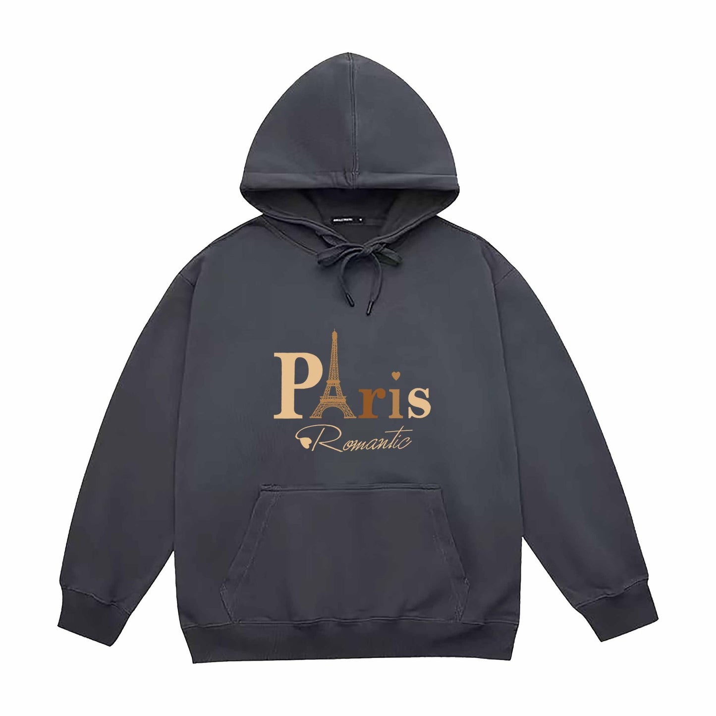 Felpa con cappuccio stampata con lettere, top da coppia femminile