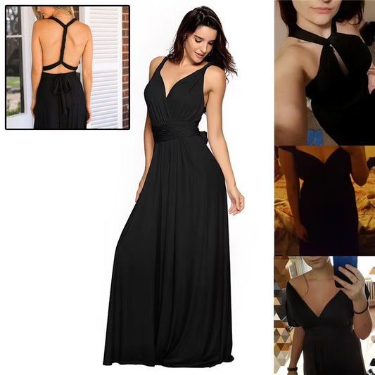 Damen Sexy Langes Partykleid Club Bodenlang
