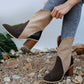 Absatzstiefeletten mit halbhohem Absatz für Damen Herbst- und Winterschuhe