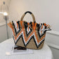 Borsa a secchiello intrecciata da donna per le vacanze al mare Tide