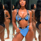 Solid Color Bikini Ladies Swimwear