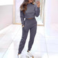 Top And Slim Trousers With Pockets Solid Outfits Women's Clothing