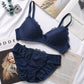 Biancheria intima da donna senza anello in acciaio sezione sottile raccogliere pizzo sexy