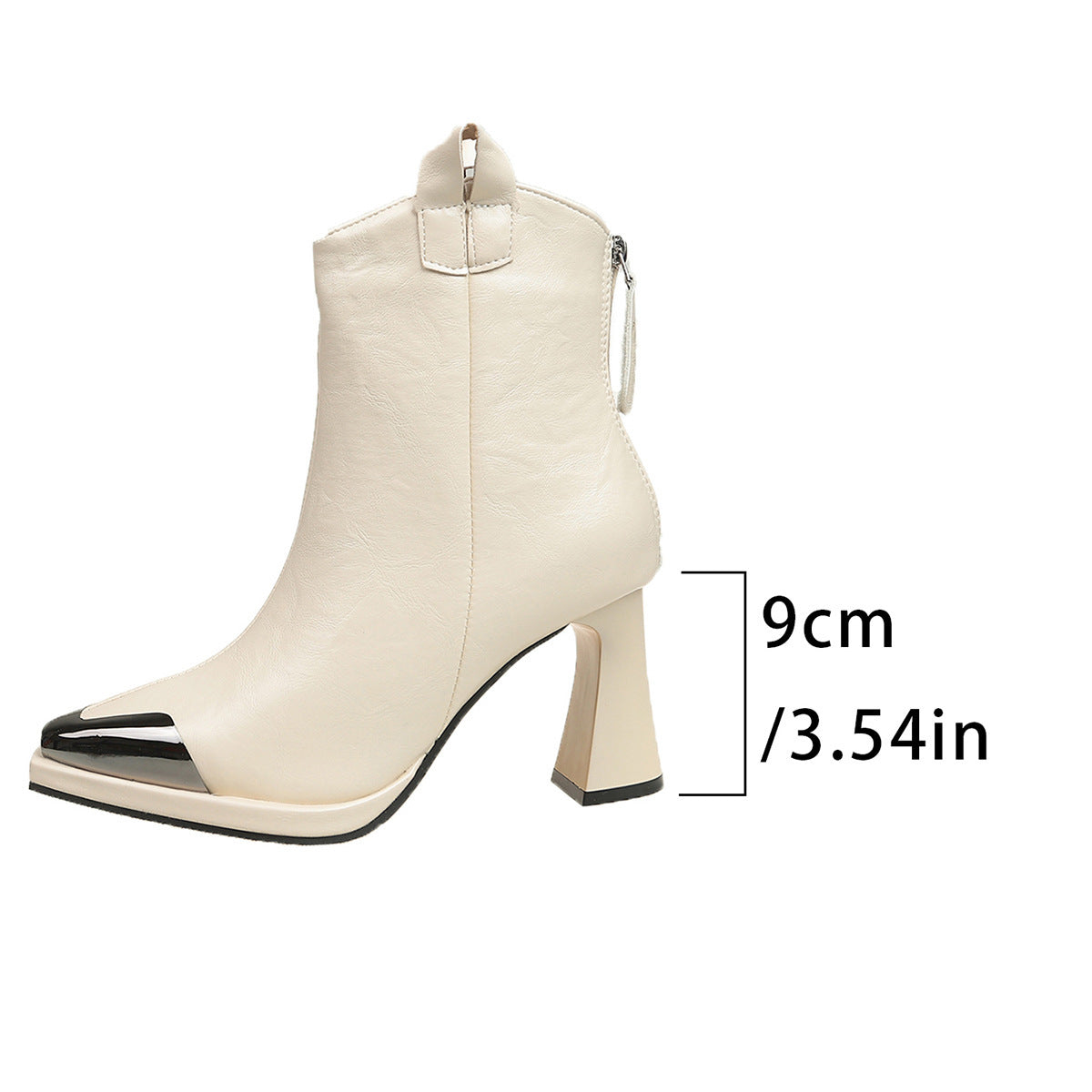 Plus Größe Mode Stiefel Frauen Spitz-zehe Retro Mid-kalb