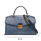 Blue With Snake Texture Handbags Women's High Sense