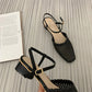 Vintage Weave Hollow-out Closed Toe Sandals Women