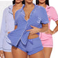 Women's Comfortable Pajamas Short-sleeved Pocket Letters