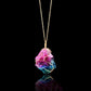 Seven-color, Natural Stone Rough Stone Winding, Crystal Pendant Transparent