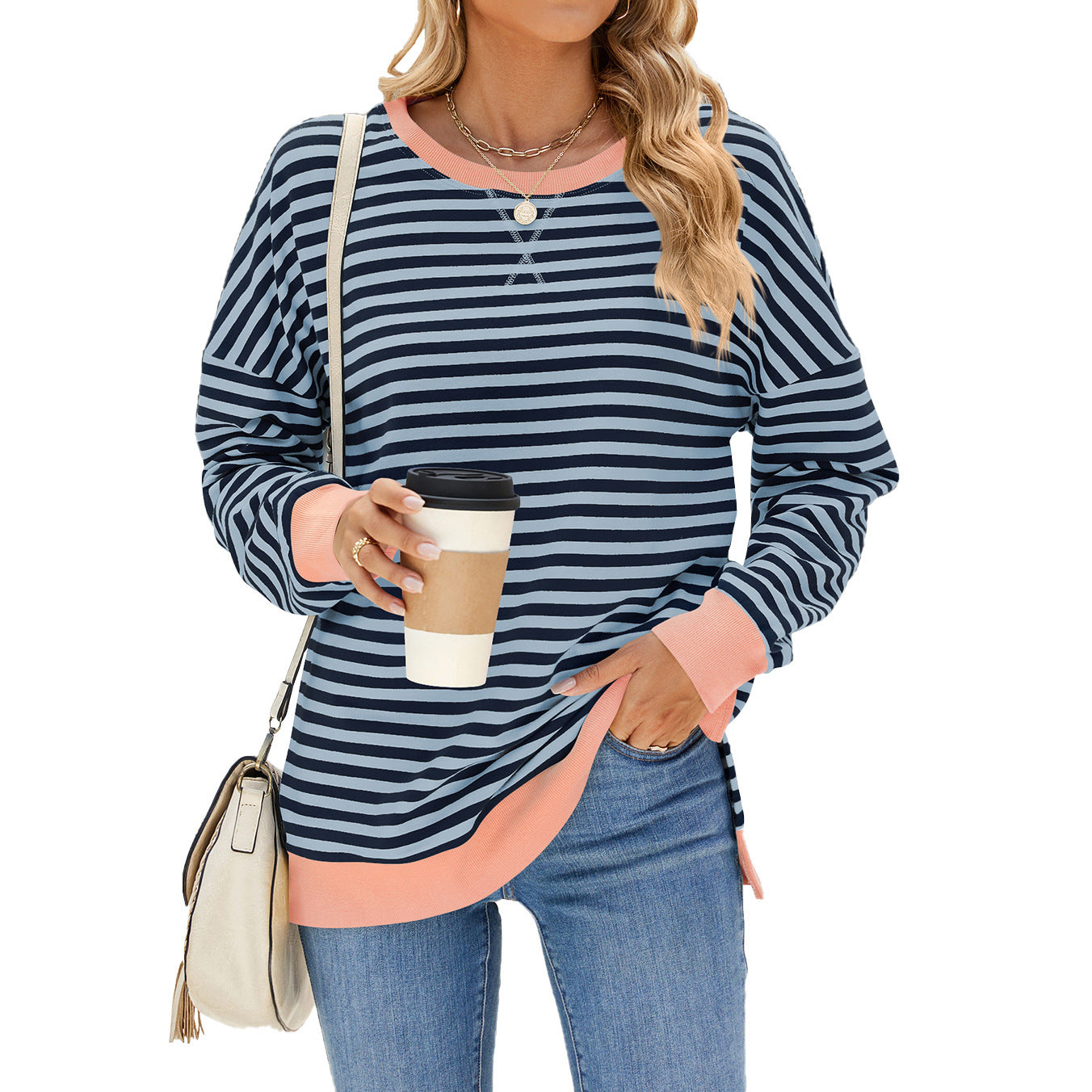 Maglione girocollo casual alla moda Abbigliamento da donna