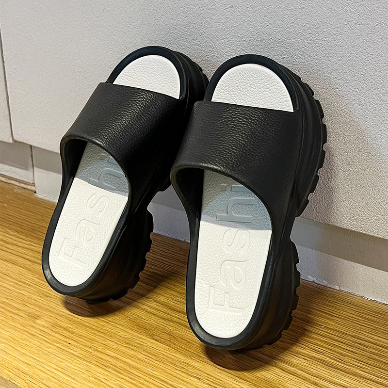 Ciabatte da spiaggia casual alla moda da donna con plateau