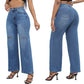 Elegante zerrissene Weite Jeans Damen