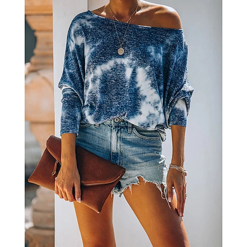 Fashion Printed Round Neck Long Sleeve Casual Suit