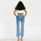 Shascullfites Women Split Straight Jeans