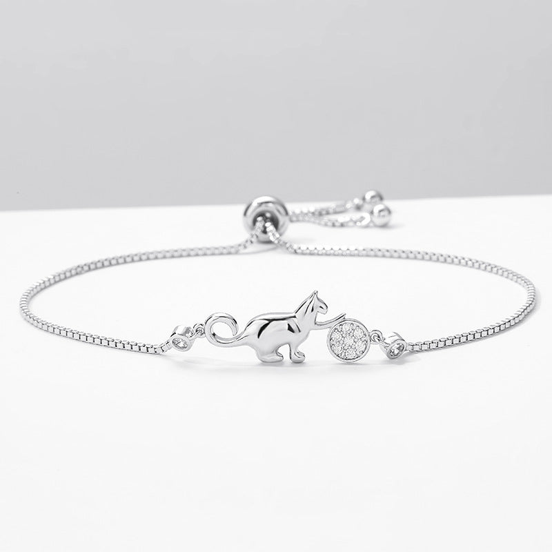 Kitten Hug Mouse Polished Diamond New Foreign Trade Bracelet Bracelet