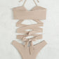 Sexy Bikini mit Schnürung und Schlitz für Damen