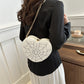 Borsa a tracolla con catena Hearts