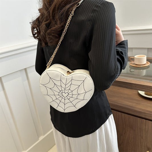 Borsa a tracolla con catena Hearts