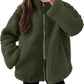 Fashion Solid Fleece Jacket Fall Spring Long Sleeve Women's Clothing