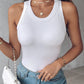 Round Neck Vest With Bra Summer Solid Color Bottom Sleeveless Top Womens Clothing