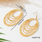 European And American Fashion Elegant 3 Layer Hollow Oval Shaped Big Gold-color