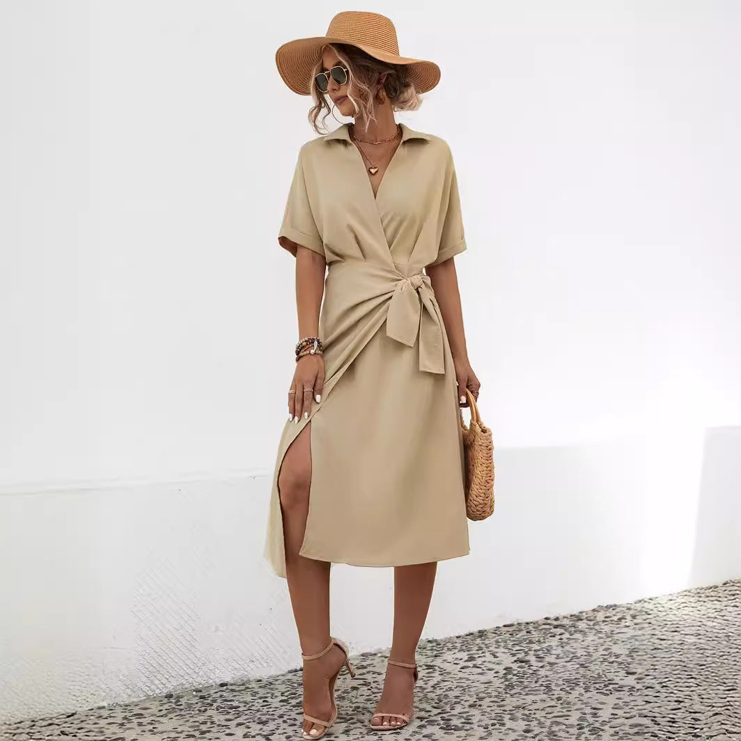 Bauchdecken-Kurzarmkleid Damen