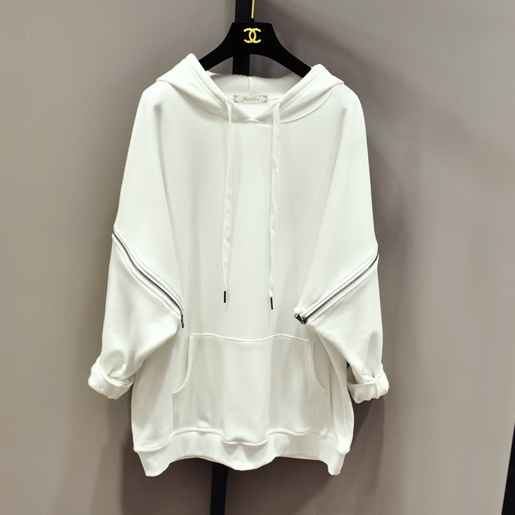 Loose Plus Velvet Thick Mid-length Pullover Hoodie