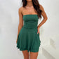 Y2K Tube-top Abito corto estivo sexy plissettato attillato per abbigliamento femminile