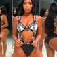 Solid Color Bikini Ladies Swimwear