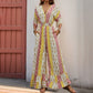 New Bohemian Style Printed Retro Style High Waist One-piece Trousers For Women