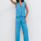 Abito casual in cotone e lino da donna alla moda