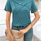 Solid Color Casual Short Sleeve T-shirt Top