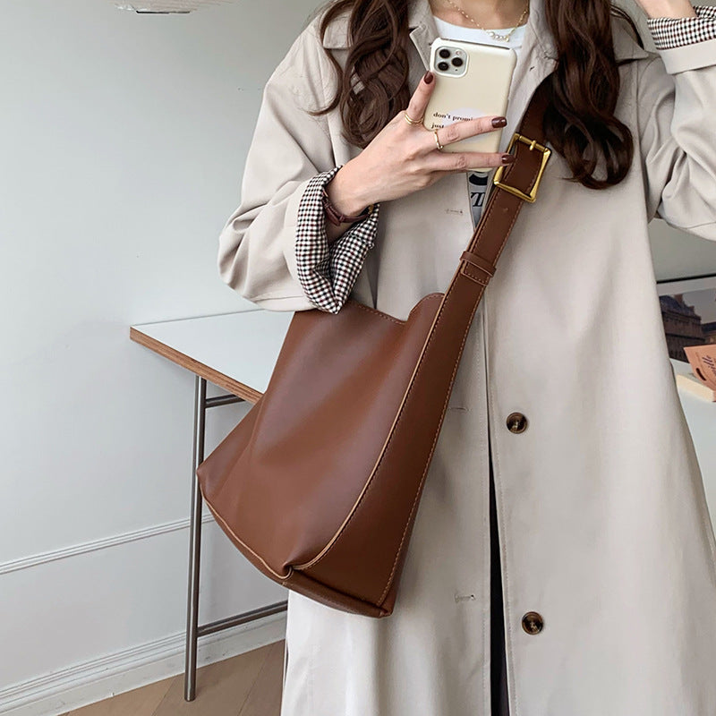 Borsa a tracolla da donna, borsa a mano alla moda, borsa a tracolla, borsa in pelle PU minimalista da donna