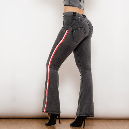 Leggings Donna Sexy Push Up Jeans Denim Pantaloni Svasati