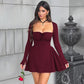 Commute Low-neck Long-sleeved Dress