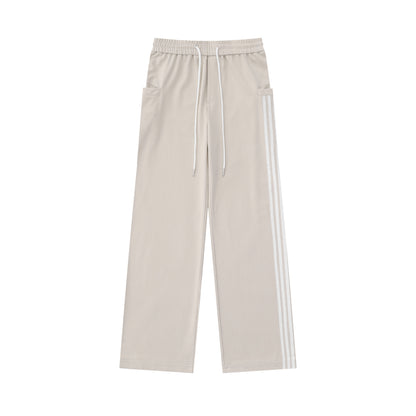 Pantaloni della tuta grigi microelastici retrò da donna